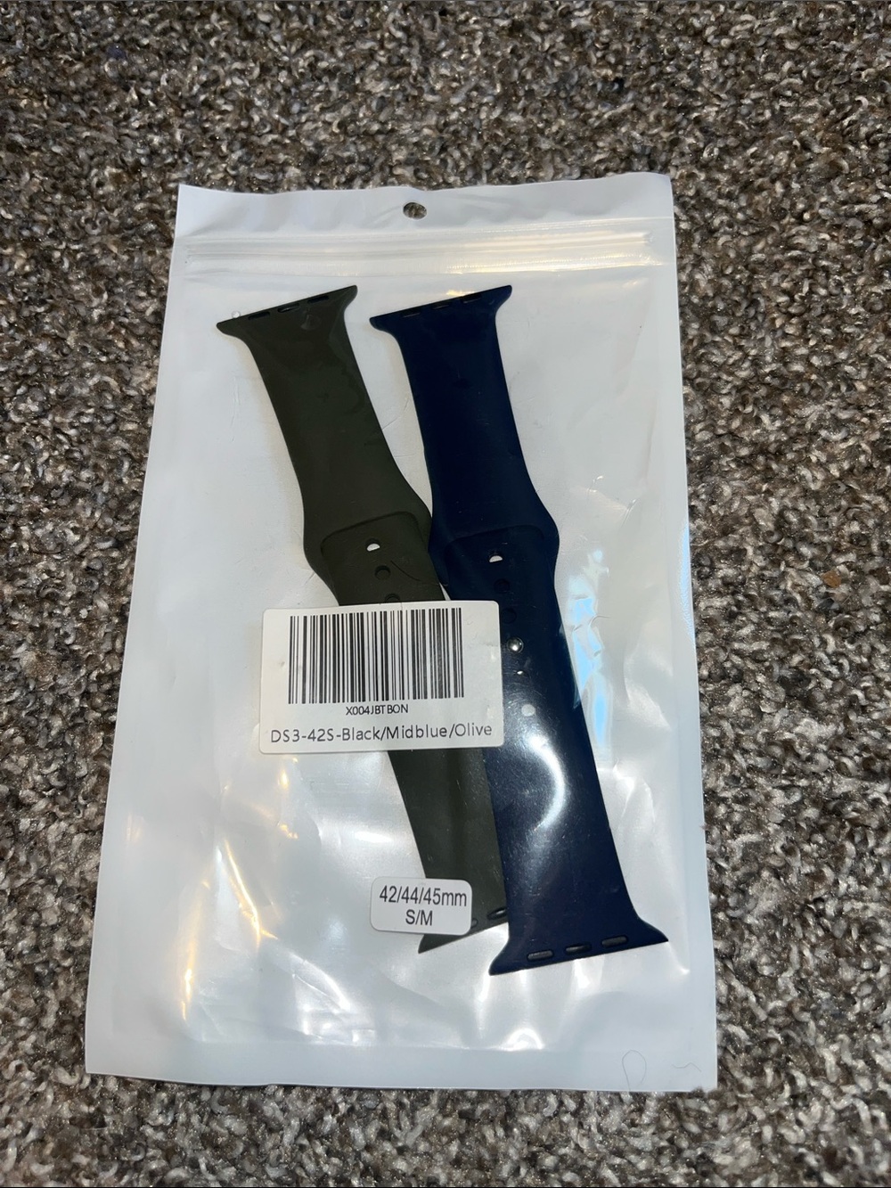 Silicone Watch Band Set - Olive & Navy
